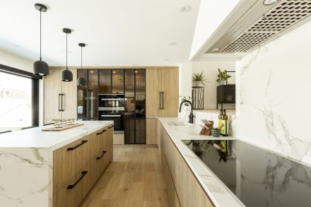 Contemporary interior design in a modern kitchen